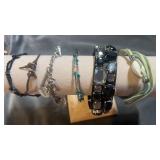 Collection of bracelets, wrap & charm bracelets