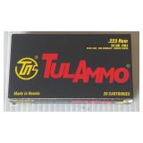 Tulammo .223 55 Gr. FML 20 cartridges.