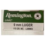 50rds Remington 9 mm Luger 115gr