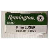 50rds Remington 9 mm Luger 115gr