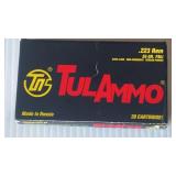 Tulammo .223 55 Gr. FML 20 cartridges.
