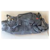 Leather duffle bag