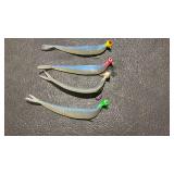 Soft Plastic Jig Head Fishing Lures 4pc
