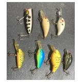 7 Fishing Lures Crankbait Topwater Lot