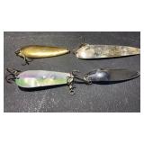 Fishing Spoon Lure Lot Metal Finishes 4pc