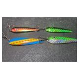 Fishing Spoon Lure Lot Colorful 4pc