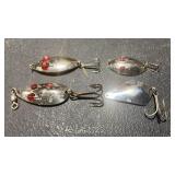 Gibbs Two-X Ruby Eye Lure Lot 4pc