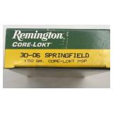 20 rds Remington 150 gr core-lokt 20 centerfire