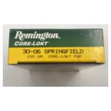 20 rds Remington 150 gr core-lolt 20 centerfire