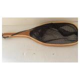 Wooden Fly Fishing Landing Net w/ Rubber Mesh &