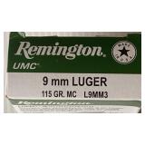 50rds Remington 9 mm Luger 115gr