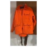 Size Blaze Orange Hunting Jacket & Bib Pants Set