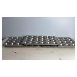 3 16x11" 24 Cup Mini Muffin Tray.