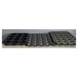 14-16x11-10" Mixed Lot Of Muffin Trays.
