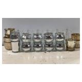 Mixed Glass Votive Candle Holder Lot  Clear,