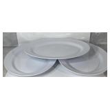 3 18x13" White Porcelain Oval Platter