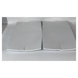 2 16x8" White Plastic Serving Platters.