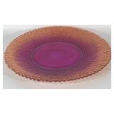13.5x13.5 amber and purple glass plate.
