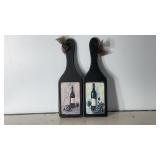 Wine Bottle Wall Decor Plaque Set