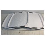 19x12' rectangular white melamine serving trays