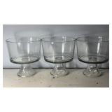 8x8" Glass Pedestal Dessert Cup Group