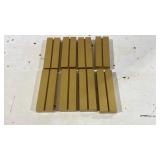 Set of 8 Gold Glitter display stands.