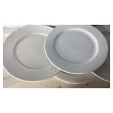 10"-12"x10"-12" White Ceramic Dinner & Salad P