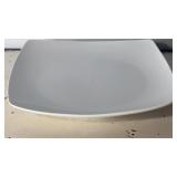 10"x10" B. Smith White Square Dinner Plate.