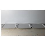 10"x10" IKEA White Square Serving Tray Lot  3