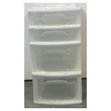 23x13" Homz Clear Plastic 4-Drawer Medium Home