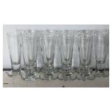 Set of 10 Glass Pilsner Glasses