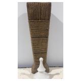 Tall Woven Decorative Floor Vase With White