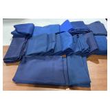 Lot of 14 Blue Table Linens / Fabric Covers.