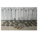 Lot of Metal Tabletop Card Holders / Sign Display