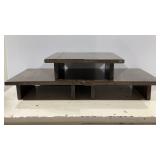 3 Rustic Wood Display Risers & Stands
