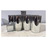 Lot of 9 Mercury Glass Style Candle Holders some