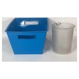 6-10x4.5-8.5" Blue Storage Bin And Plastic