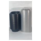 6x6 Black Take Out Bowls And Lids.