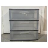 24x15" Sterilite 3-drawer wide storage Drawers