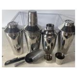 Assorted Lot Of Stainless Steel Cocktail Shakers