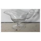 10"x4" Clear Glass Gravy Boat / Sauce Server.