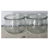 4"x4" WECK Glass Storage/Canning Jars  Set of 2