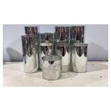 Lot of 9 Mercury Glass Style Candle Holders some