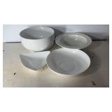 7.5"-9"x7.5"-9" Mixed White Serving Bowl Group