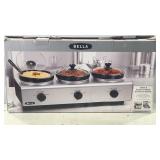 Bella Triple Slow Cooker Buffet & Server Not