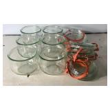 WECK Glass Canning Jars with Glass Lids & Orange