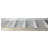 Set of 4 White Rectangular Serving Platters