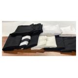 Lot Of 11 Black & White Table Linen / Fabric.