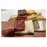 Lot Of 10 Earth Tone Table Linen & Fabric.