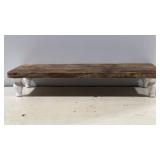 Rustic Wood Display Riser Stand with Distressed